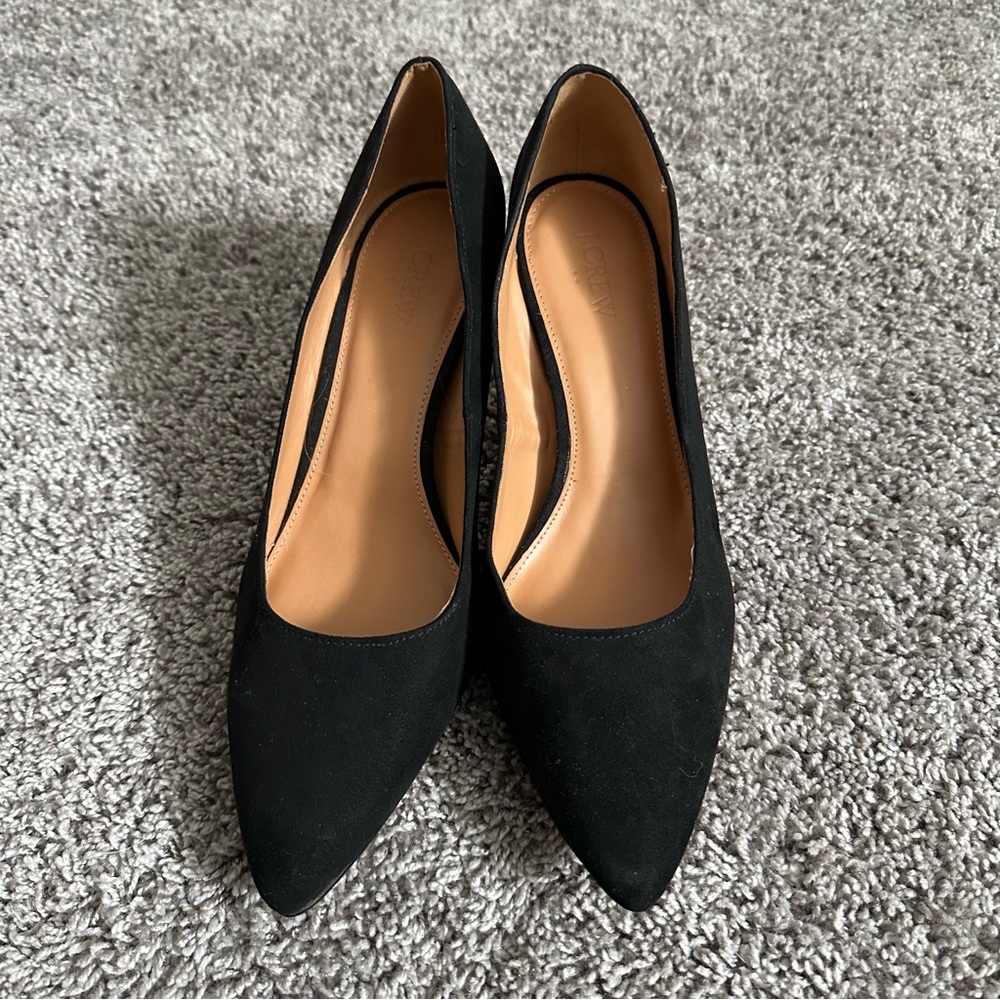 J.Crew Elsie Pumps Black Suede Women’s Size 10 NWOT 3 Inch - Picture 5 of 9